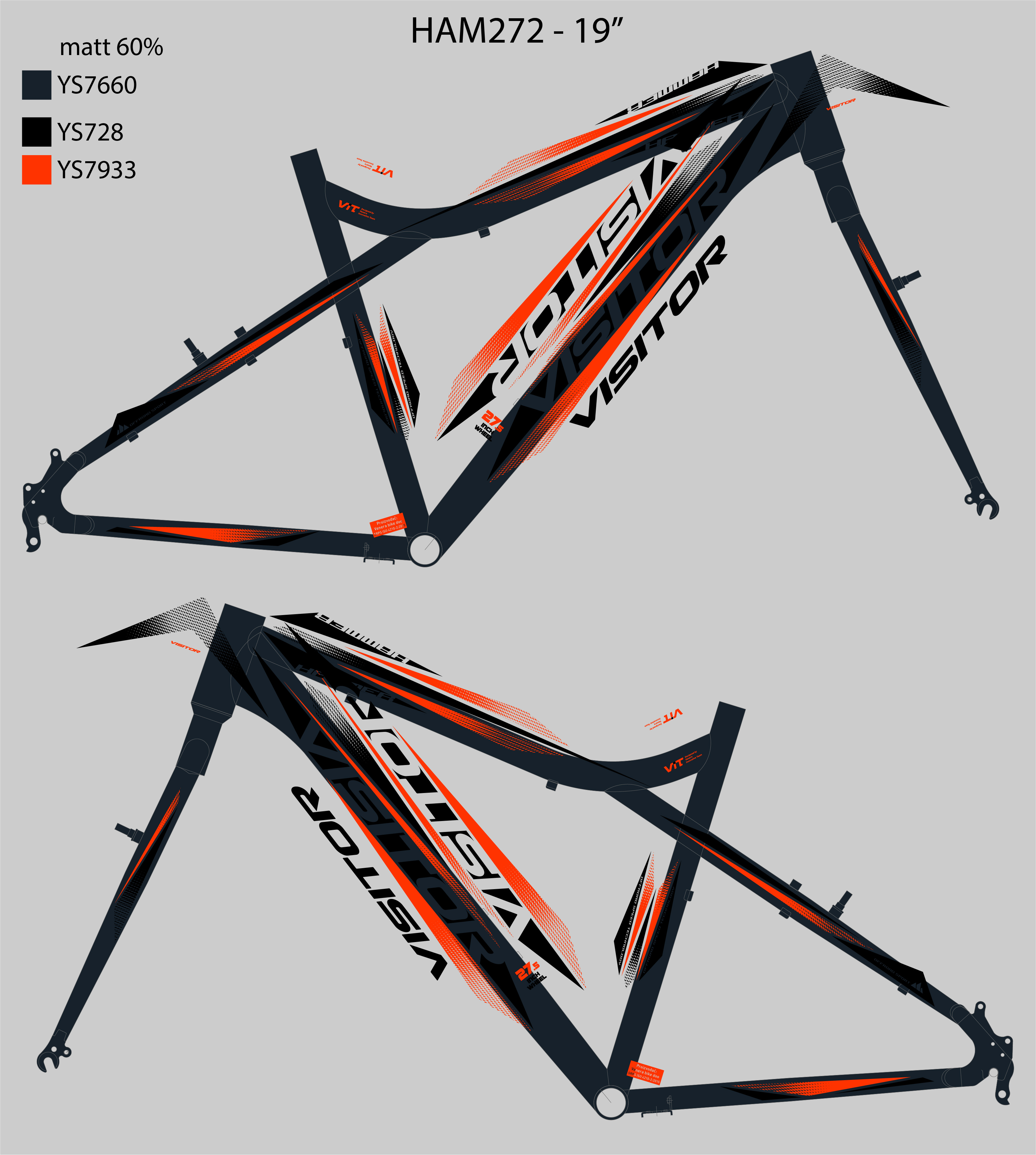 HAM272 27.5/19 F.RAM KINA ZA VISITOR HAMMER PLAVI 2021